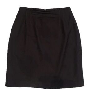 Jones New York Black Worsted Wool Skirt Made in USA (Estimated Size 8)